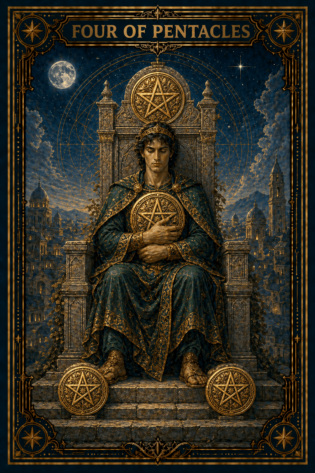 Four of Pentacles tarot card