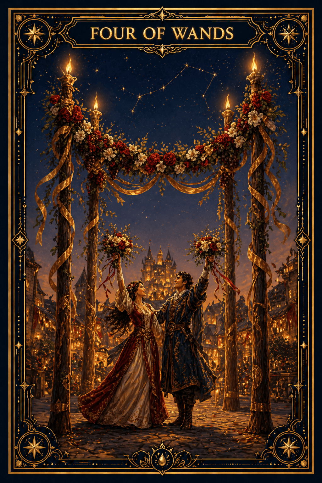Four of Wands tarot card