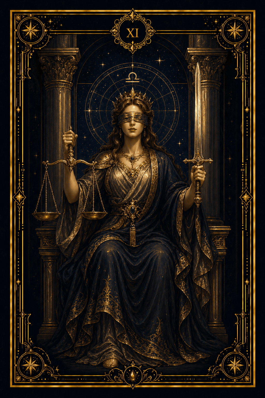 Justice tarot card