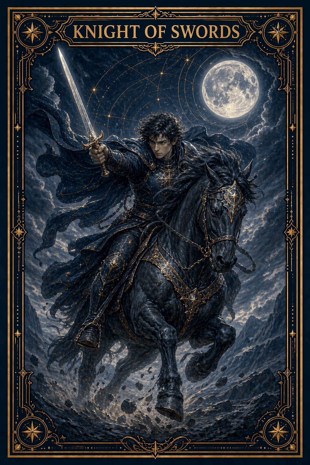 Knight of Swords tarot card