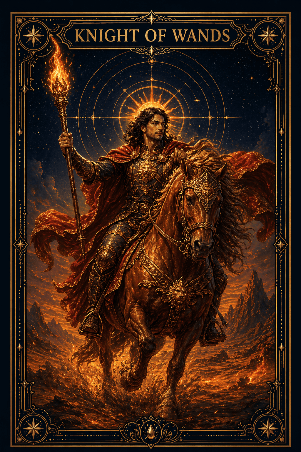 Knight of Wands tarot card