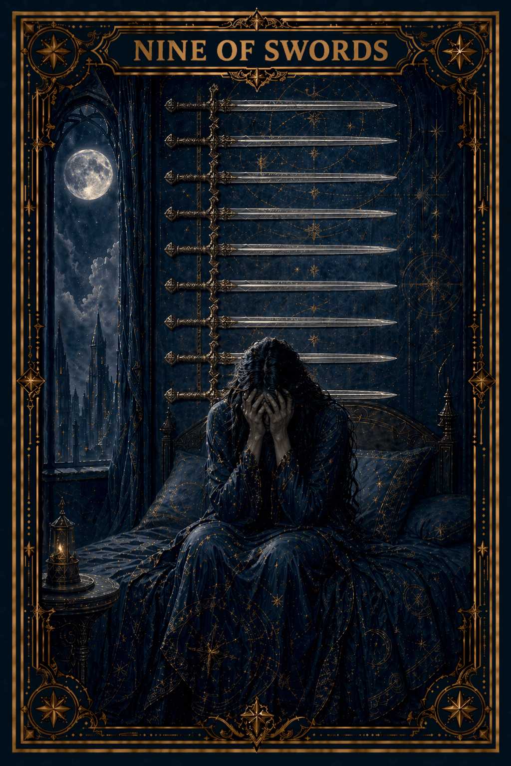 Nine of Swords tarot card