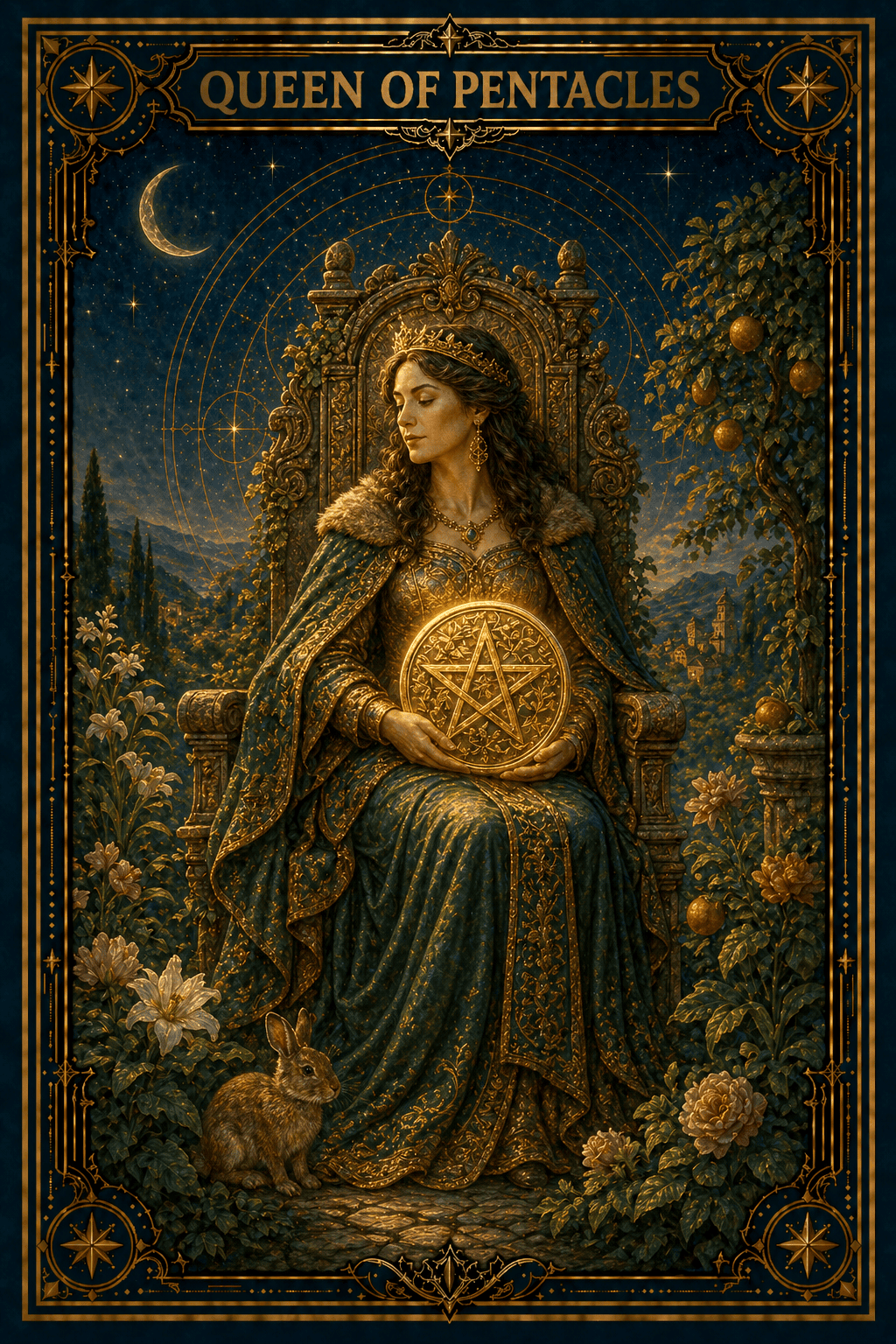 Queen of Pentacles tarot card