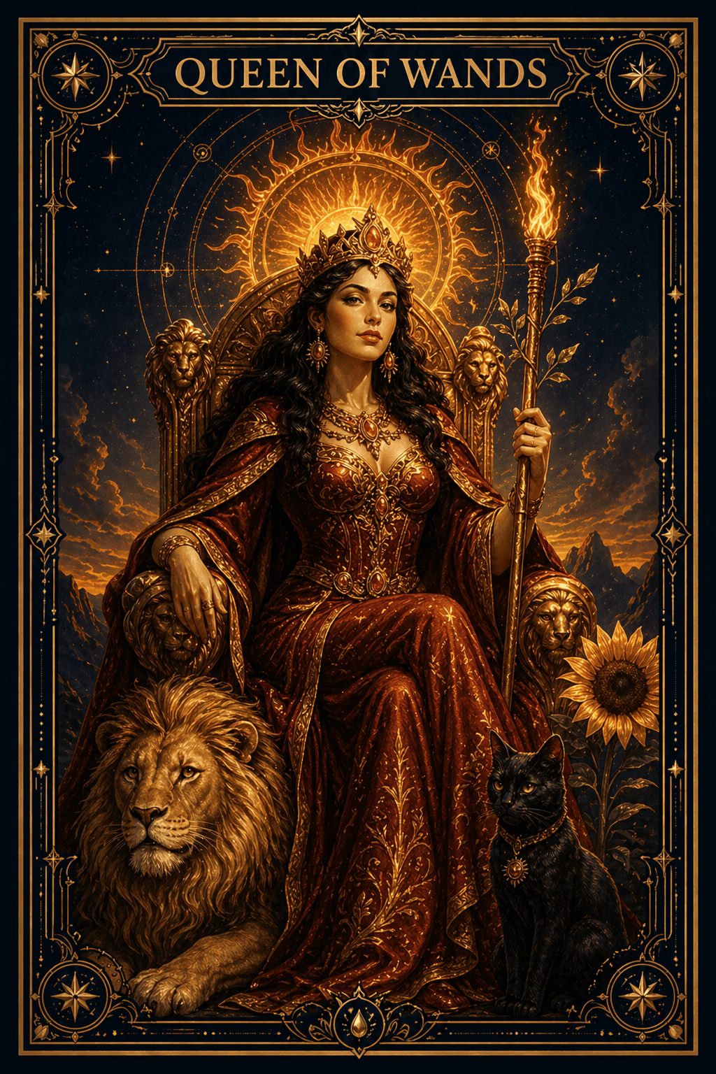 Queen of Wands tarot card
