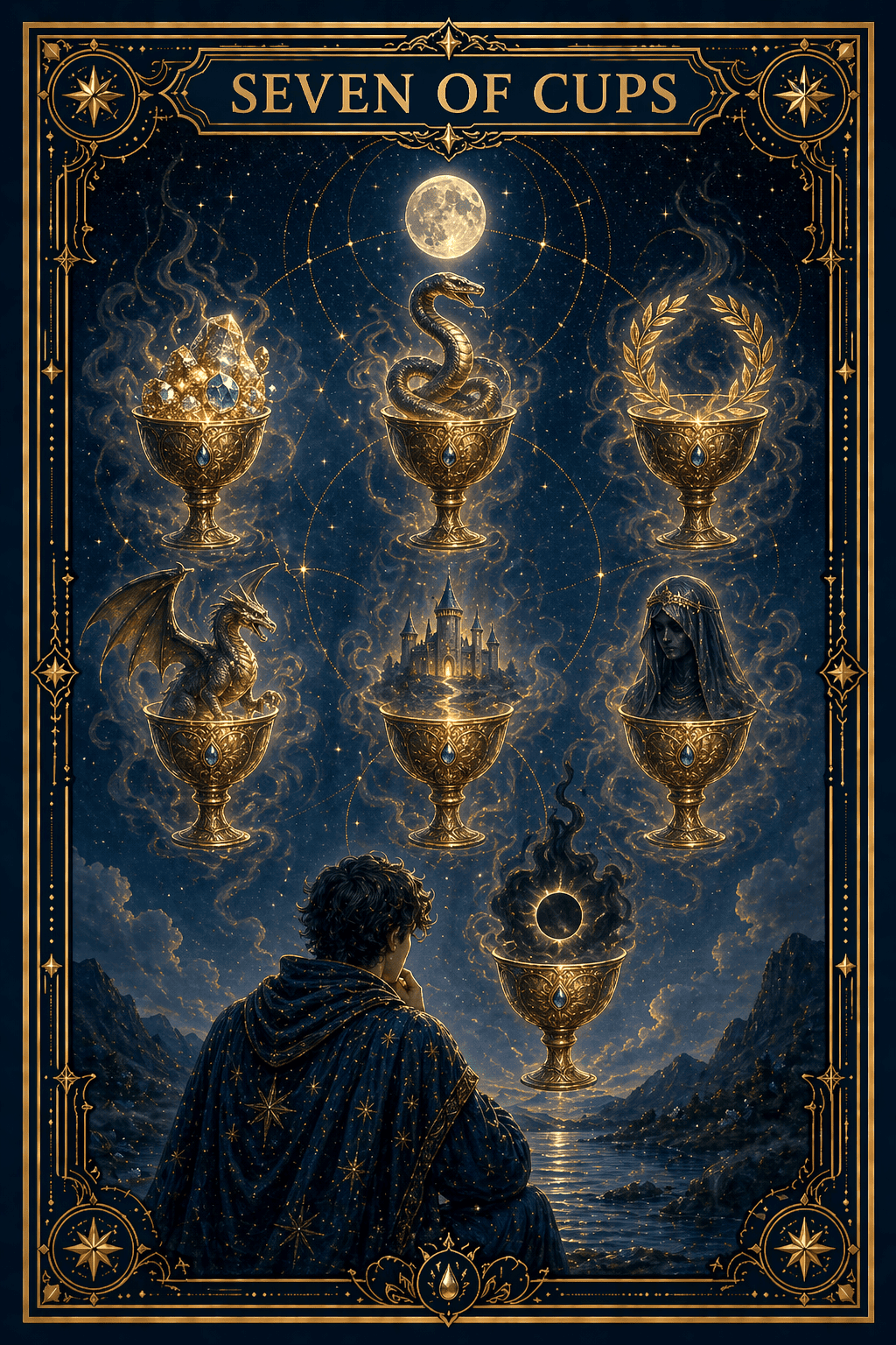 Seven of Cups tarot card