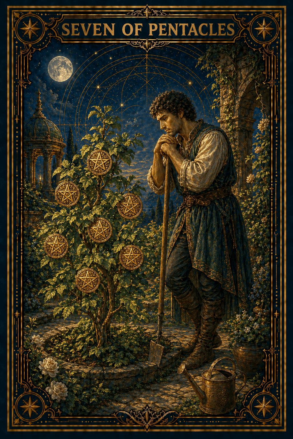 Seven of Pentacles tarot card