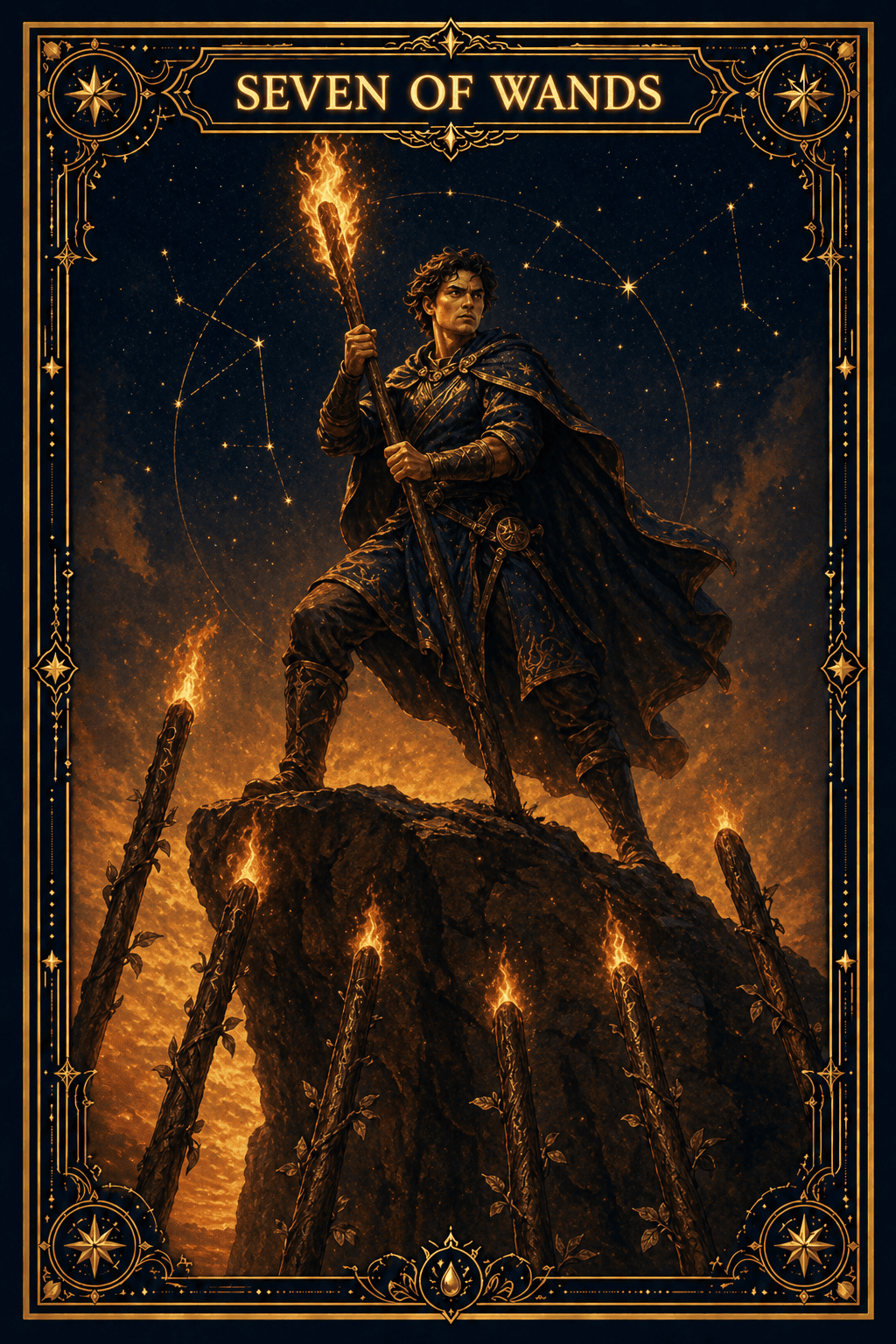 Seven of Wands tarot card
