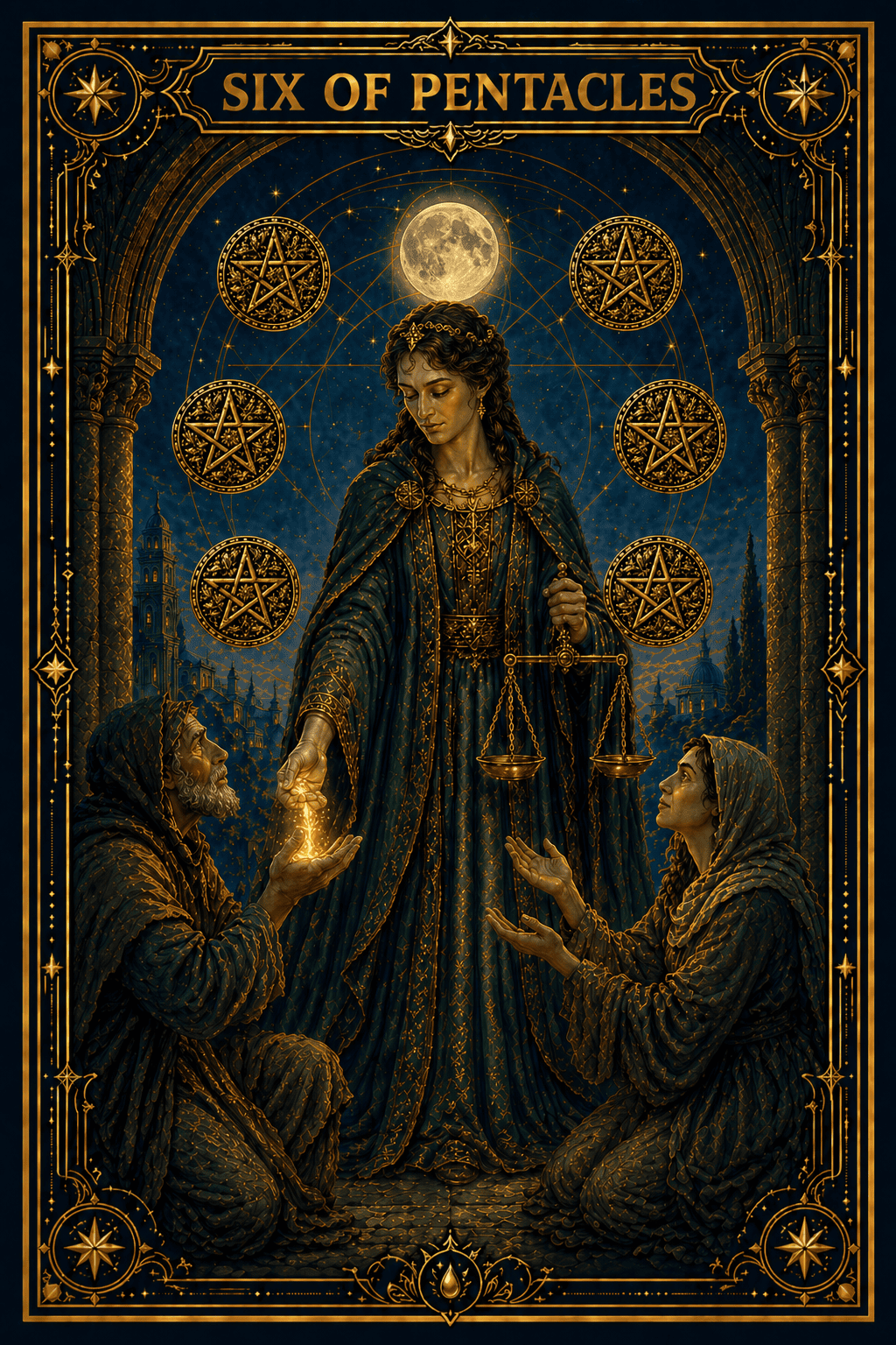 Six of Pentacles tarot card