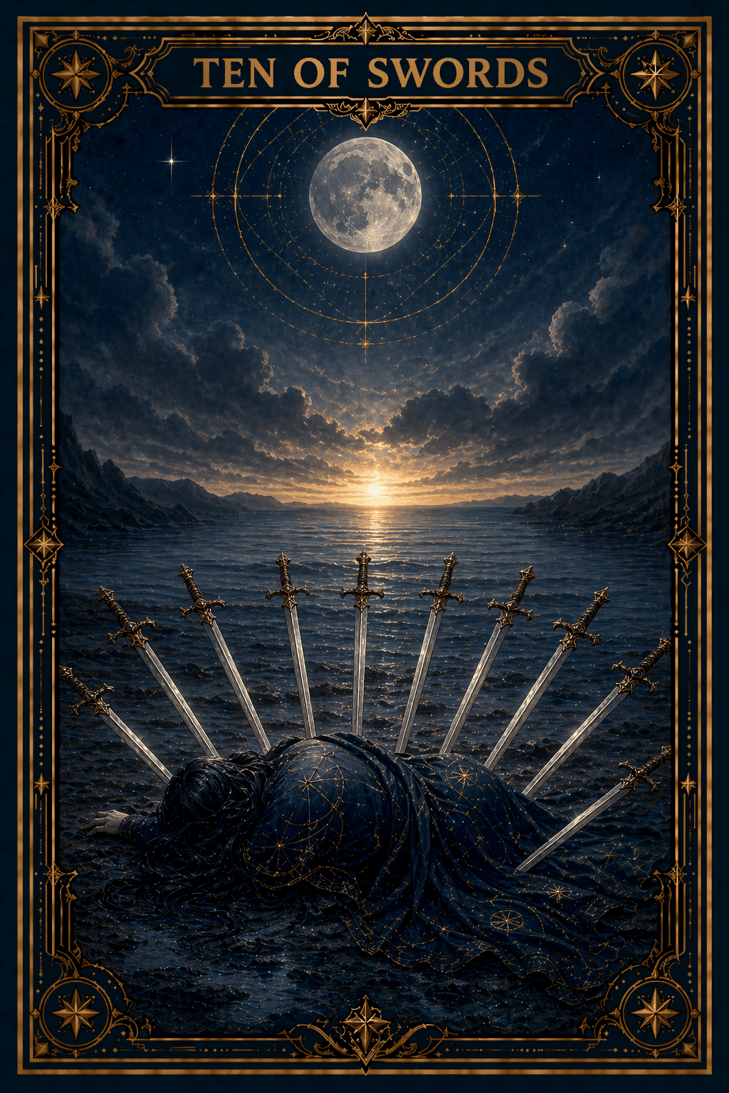 Ten of Swords tarot card