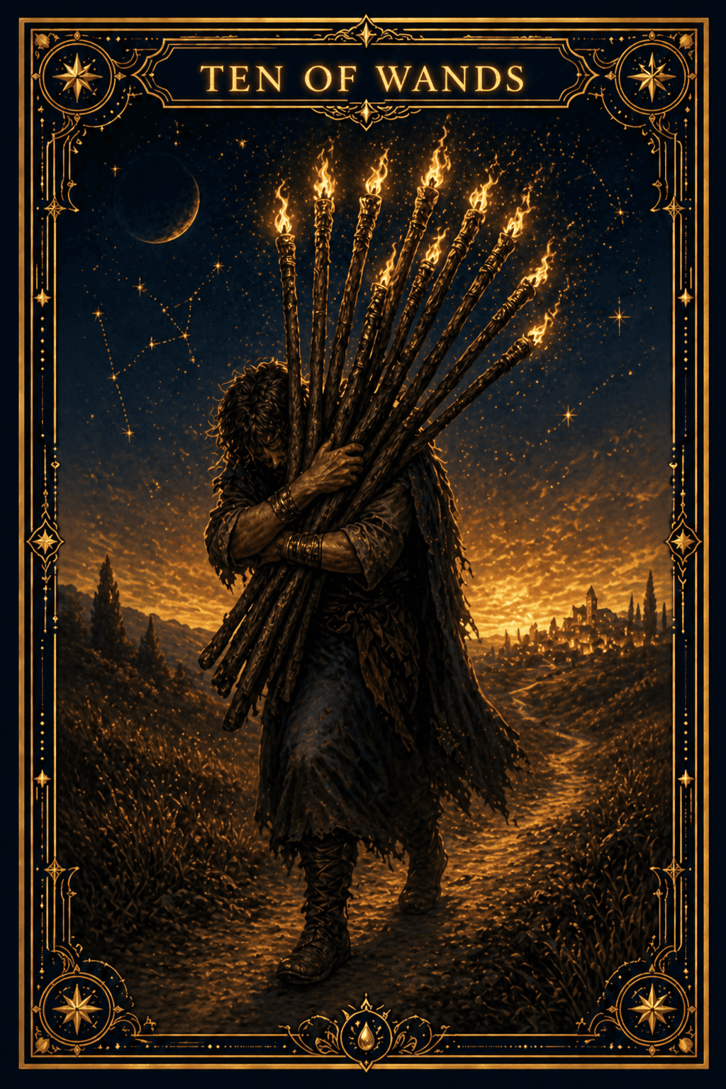 Ten of Wands tarot card