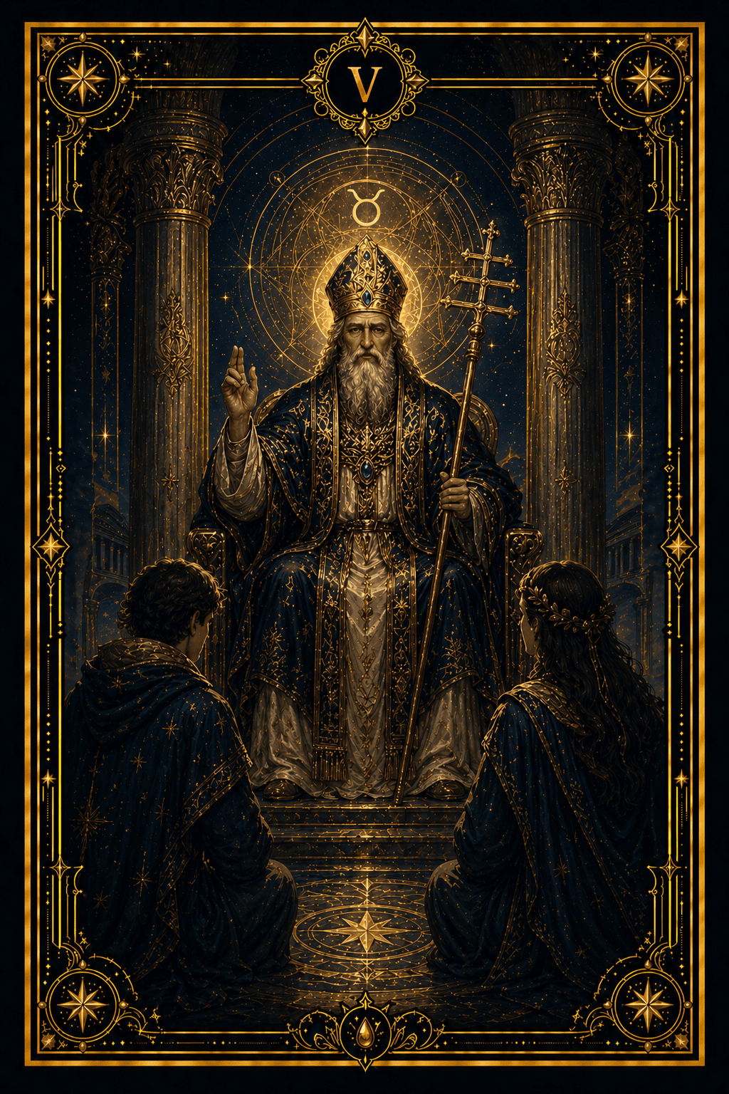 The Hierophant tarot card