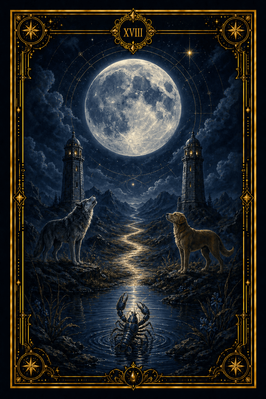 The Moon tarot card