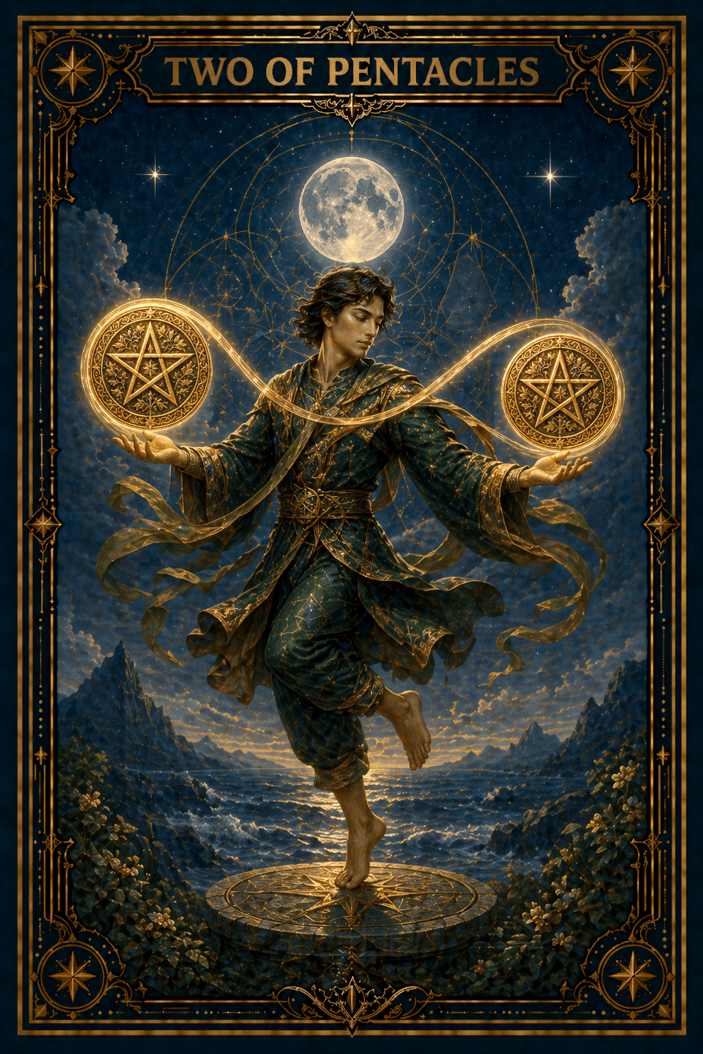 Two of Pentacles tarot card